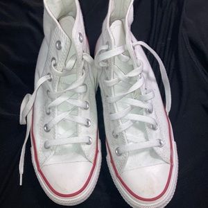 White high top Converse. Woman’s 8. Mens 6.